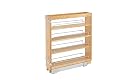 Rev-A-Shelf 448-BC-5C 5-Inch Base Cabinet Pullout Storage Organizer with Adjustable Wood Shelves and Chrome Rails