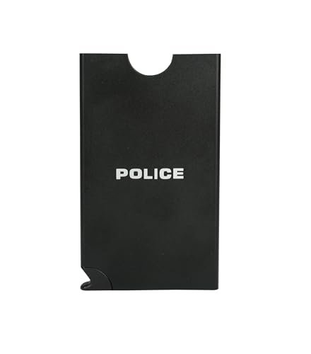 Image of Police Akron Automated Metal Black Credit Debit ATM Card Holder|Black Metal Smart Pop Up Wallet for Men Women