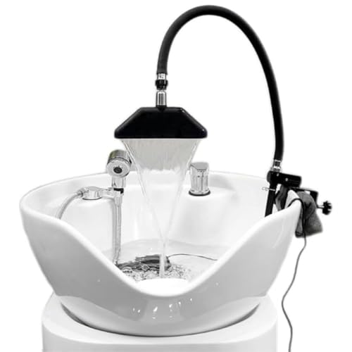 【Funzionalità Professionale per Salon】Design multifunzionale che garantisce rotazione fluida e distribuzione uniforme dell'acqua. Elimina problemi di deviazione d'aria ottimizzando il lavaggio capelli per un servizio di alta qualità.