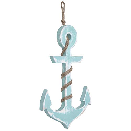 MyGift-Nautical-Wall-Decor-Living-Room-Decoration-Vintage-Aqua-Blue-Wooden-Anchor-with-Hanging-Rope-Accent 31ZsuYq9TSL
