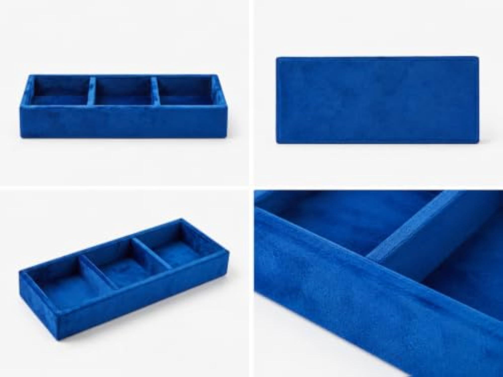 Blue Velvet Bangle Organiser Tray for Bangles & Bracelets