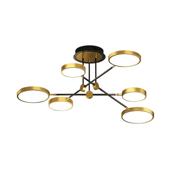 Lustre moderne Spoutnik doré ornemental pour une décoration raffinée