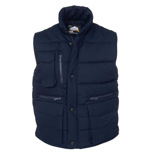 ØRN International Eider (4700) Mens Workwear Padded Bodywarmer, Windproof, Machine Washable -Navy, 4XL
