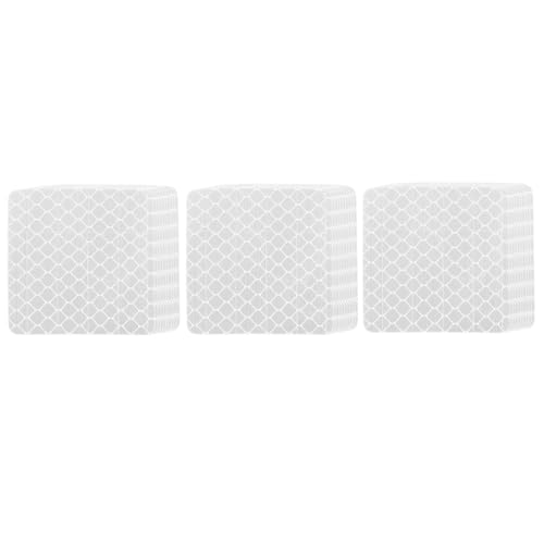 PATIKIL autocollants réfléchissants sécurité blanc 50pcs carré