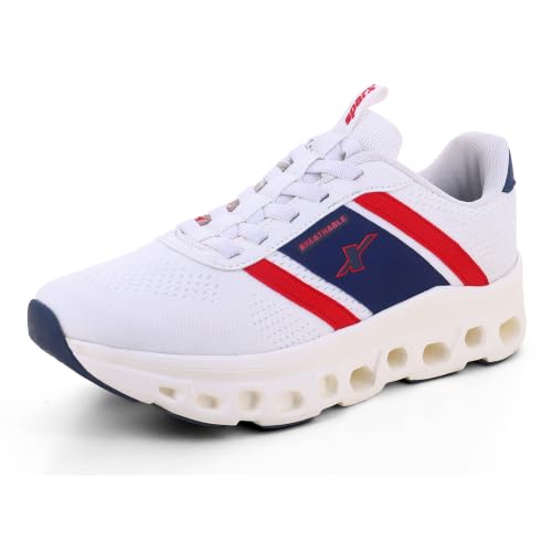 Image of SPARX Sports Running Shoes for Men - Lightweight Breathable Lace-Up Athletic Shoes with Cushioned Comfort, Shock Absorption, Durable Grip, Flexible Sole & Everyday Walking Performance