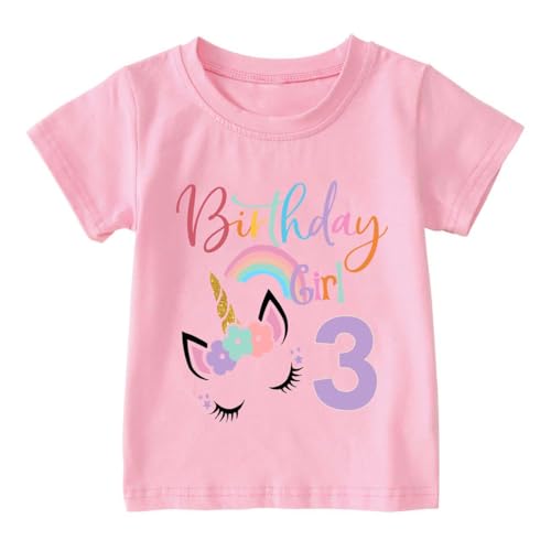 Toddler Boys Girls 3rd Birthday Shirts for Baby Kids 3 Years Old Birthday Outfit for Party Short Sleeve Tshirt