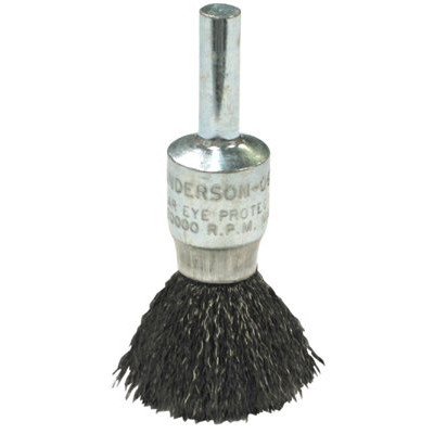 Crimped Wire Solid End Brushes-NS Series - ns10s 1"x.0104/ss wire end brush