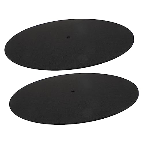 TEHAUX 2 Pçs Tapete De Registro De Substituição Tapete De Disco De Vinil Tapete De Lã Tapete De Vini