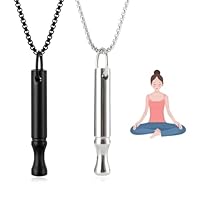 Fonyiunce 2 Piezas Collar de Respiración Consciente, Herramientas para Dejar de Fumar, Collar de Respiración Set, Collar Ansiedad Respiración, para Meditar Antiestrés Relajar