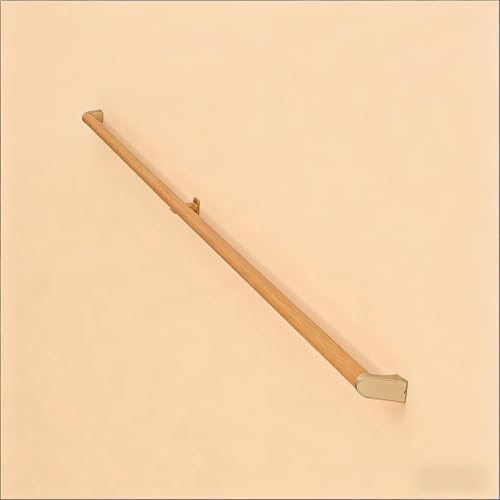 9 FT Modern Aluminum Handrail Set - ADA Compliant Indoor & Outdoor Stair Railing. 1.4" Diameter Grab Bar. Wall-Mounted with 90°Wall Return End. Ideal for Safe Grip，Rust Free(Cherry Wood Grain, 9FT) by Firmetal - Image 9