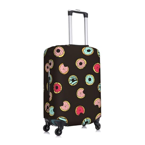 Doodle Donuts Travel Luggage Cover Suitcase Protector Bag,Dust-Proof Fits 18-32 Inch Luggage,Baggage Covers For Kid And Adult,Small3