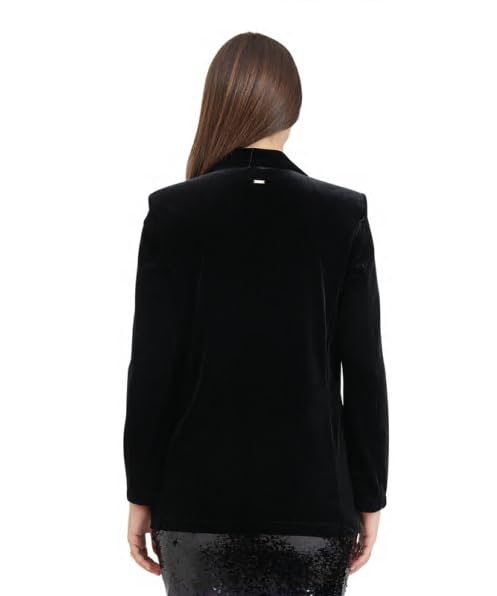 Armani Exchange Women's Tall Size Stretch Velvet Blazer2