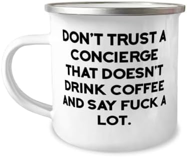 Useful Concierge 12oz Camper Mug, Don't Trust a Concierge That Doesn, Beautiful Gifts for Friends from Friends, Graduation Gifts, Unique concierge gifts, Personalized concierge gifts, One of a kind image 3