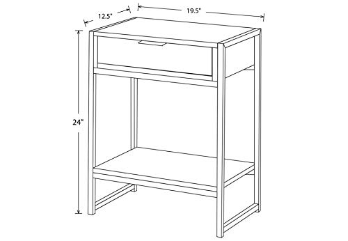 Safdie & Co. Safdie Furniture Top Line End Table, Grey Cement - #TOP1
