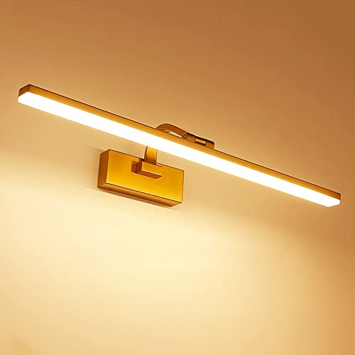 Lampe Frontale en Métal Doré LED Orientable pour Miroir Sombre - 7