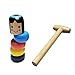 hinffinity Petit Puppet Toy Immortal Daruma Magic Tricks Jouet Drôle Scène Props Magic Man Petit Bois, Jouets pour Enfants Homme Cadeau (Poupée)