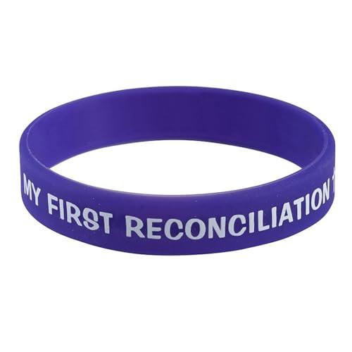 Image of Autom Reconciliation Bracelet - Stretchy Silicone Bracelets with Prayer Card, 24-Count, Purple