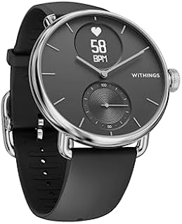 Withings ScanWatch - Hybrid Smartwatch mit EKG, Herzfrequenzsensor & Oximeter, Multisport Hybrid Smartwatch Herren/Damen, 30-Tage Akkuladung, Aktivitäts- & Schlaftracking, Android/iOS kompatibel