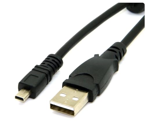 25604 UC-E6 UCE6 USB Cable for Nikon Coolpix 2100, 2200, 3100, 3200, 3700, 4100, 4200, 4600, 4800, 5100, 5200, 5600, 5900, 7600, 7900, 8400, 8800, D5000, L1,...