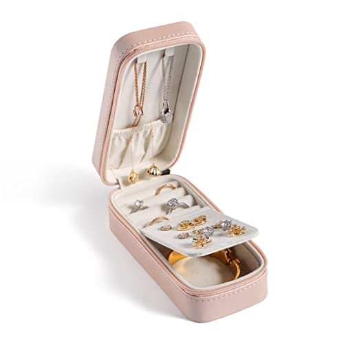 Caja de Almacenamiento portátil de 2 Capas para Accesorios para el Cabello, aretes, Anillos y Joyas