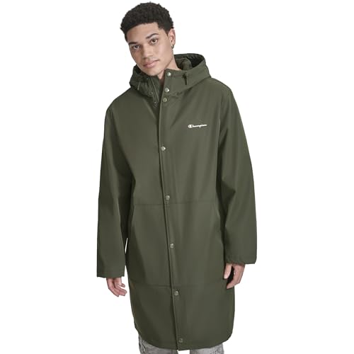 Champion Men's Full Length Stadium Jacket with Fleece Lining, Forest Night