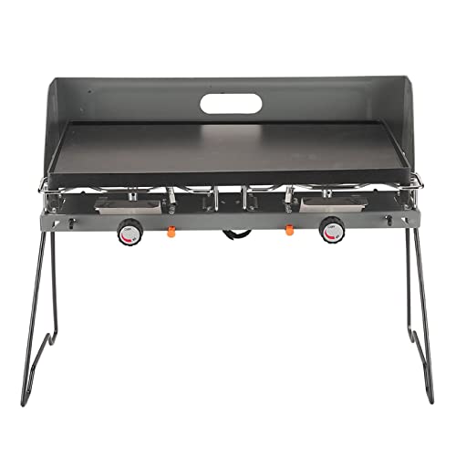 Réchaud Gaz Camping Melchioni, 2 Feux, Blanc, Avec Kit Régulateur, Extérieur