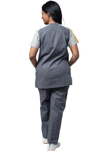 Image of UNIFORM CRAFT Female Scrub Suit Designer DSDX04 - Ideal for Doctors, Dentists and Healthcare Professionals