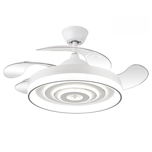 VENTILADOR TECHO C/LUZ 4 ASPAS RETRACTILES BLANCO CASCADE