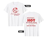 Stranger Things 4 Surfer Boy Pizza Employee Front Back T-Shirt