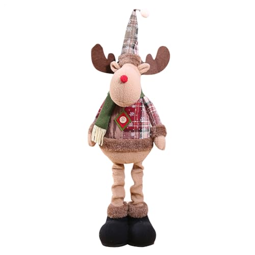 De Pie Santa Decoración Navideña - Muñecos Navideños Extensibles | Figuras De Navidad Retráctiles | Figuras Decorativas Navideñas De Peluche Para El Árbol De Navidad Para Mesa, Chimenea E Interiores