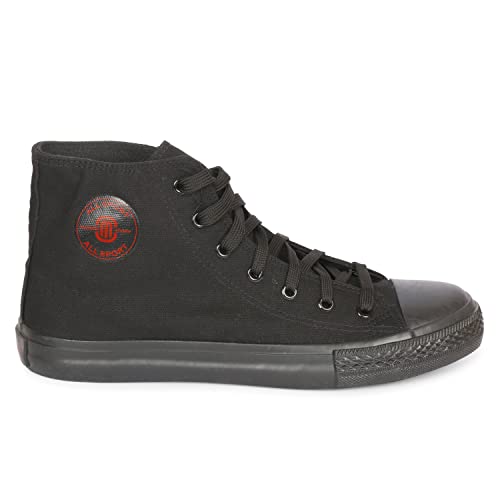 Image of MOZAFIA Men's High-Top Canvas Sneakers - Stylish, Comfortable Lace-Up Casual Shoes, Durable Fashion Streetwear Kicks.