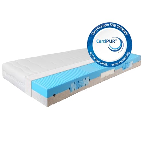 BeCo Matratze, 2 Dreams, 100 x 200 cm, H3/H4, Komfortschaum, Oeko-TEX Standard 100, Made in Germany, 100 Nächte Testschlafen