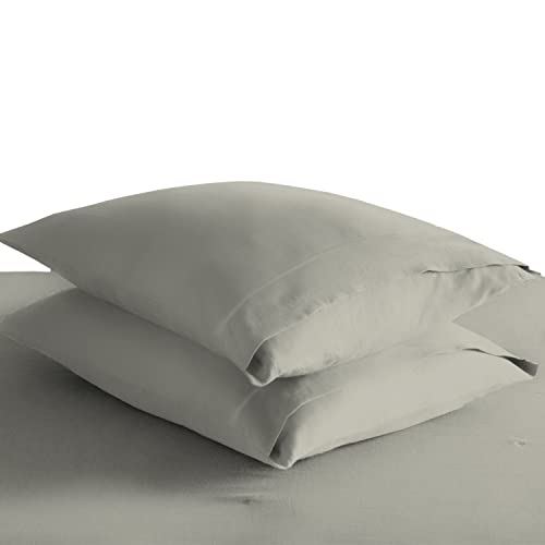 Pizuna 100% Cotton Standard Size Envelope Pillowcases 400 TC Silver