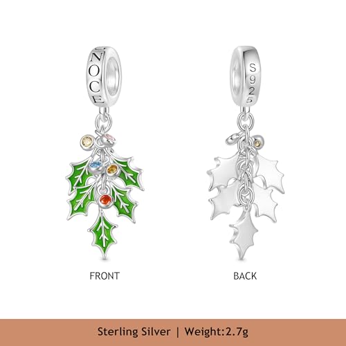 Image of GNOCE Christmas Charm Silver Plated & Sterling Silver Bracelet Gift