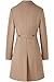 Womens Notch Lapel Double Breasted Camel Pea Coat Mid Length Winter Jackets Long Wool Coat 2XL