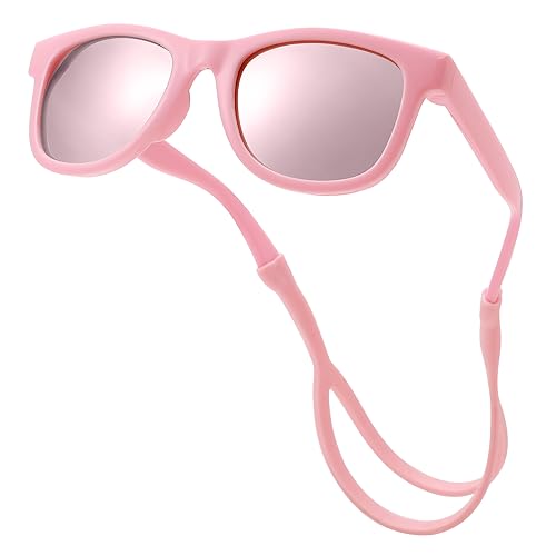 AZorb Baby Boy Sunglasses with Strap Polarized Bendable Flexible Newborn Infant Toddler Sunglasses