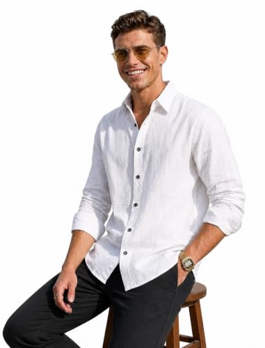 Image of NexaFlair Man's Casual | Formal | Linen| Cotton | Regular Wear Collared | Fit Shirt for Men