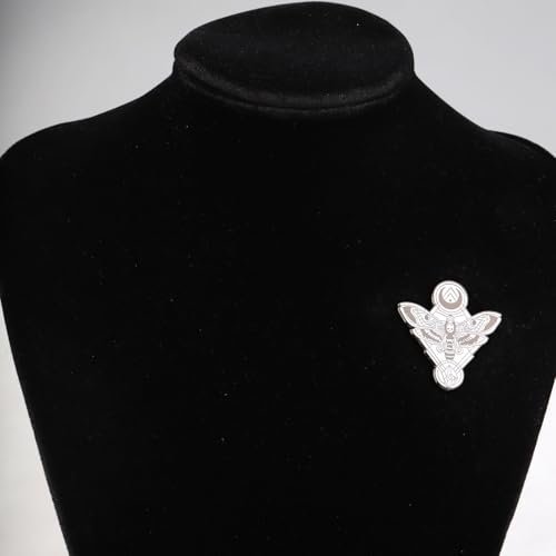 Image of PLITI Silence Lambs Movie Inspired Gift Hannibal Lecter Fan Gift Death Head Moth Brooch For Horror Movie Lover