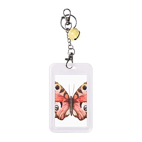 Funda para tarjeta de mariposa rosa que protege tus plásticos con estilo y cascabel
