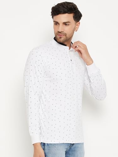 Image of WILD WEST Mens Polo Neck All Over Printed Full Sleeve Tshirt for Men