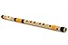 Radhe Flutes | D Natural Right Handed Middle Bansuri | Black & Orange | Tuned With Tanpura A=440Hz | PVC Flute + Hindi & English Flute Lessons