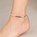 TILUNAMI Anklet for Women, Handmade Colorful Beaded Foot Jewelry, Bohemian Indian Style Braided Adjustable Gemstone Anklets, Native American Boho Waterproof Beach Pink Jewelry for Teen Girls