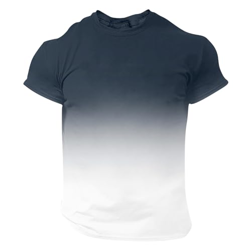 Mens Resort Wear 2025 Casual Tees Fashion Short Sleeve Loose Tshirts Casual Workout Solid Color T-Shirts for Men, M-5xl2