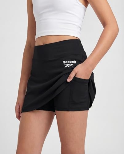 Image of Reebok 3 Pack: Girls Skorts Athletic Dry Fit Tennis Golf Skirt with Built in Shorts Active for Kids Teens Tweens (Sizes 6-16)