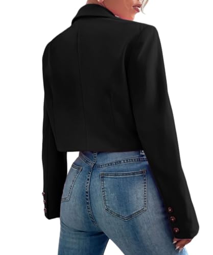 Mina Self Women's 2025 Summer Cropped Blazer Jacket Lightweight Casual Eleglant Fully-Lined Fashion Work Office Blazers3