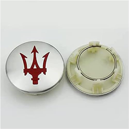 Lot De 4 Cache-moyeux Pour Maserati Ghibli Et Levante - Diamètre 60 Mm - En ABS étanche Avec Logo - Protection Contre Poussière Et Corrosion