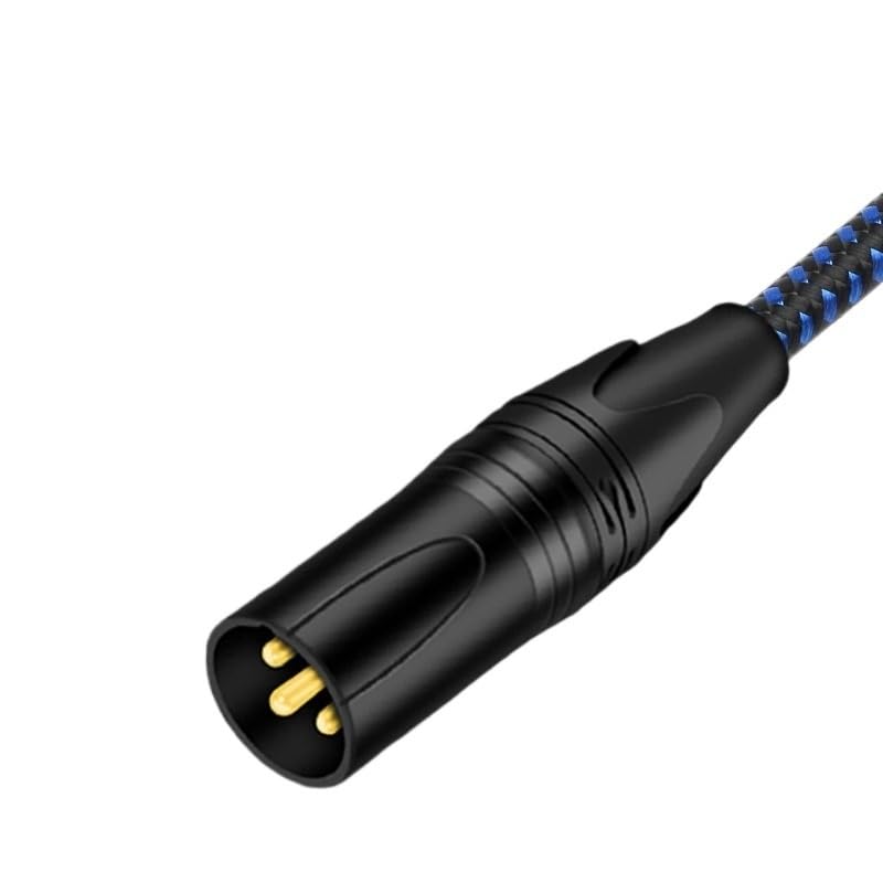Professionelles XLR-Mikrofonkabel, Stecker auf Buchse, vergoldet, 3-poliges XLR-Kabel, symmetrisches Mikrofon-Mischkabel, mehrfarbig (M-F Rot, 1,5 m)