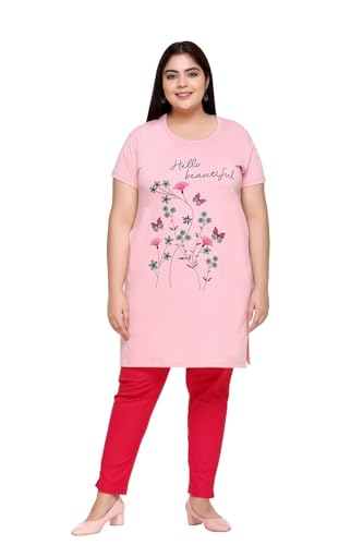 Image of In Love Women's Plus Size Cotton Printed T-Shirt with Pocket - Combo Pack of 2