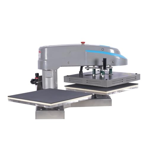 Prensa térmica neumática con doble estación y control digital miniatura 4