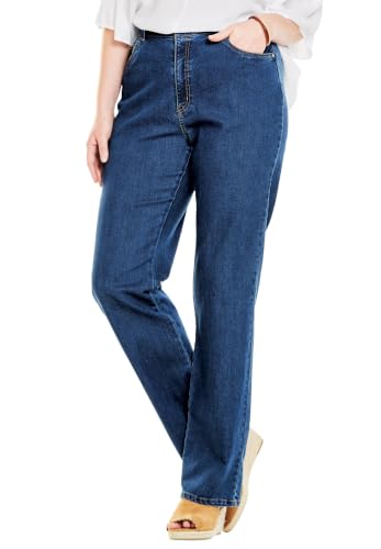 Best Plus Size Jeans for Big Stomach for Women: 11 Confidence-Boosting Styles You'll Love (2026) 12 Woman Within Stretch Denim Wide-Leg Five-Pocket Jeans